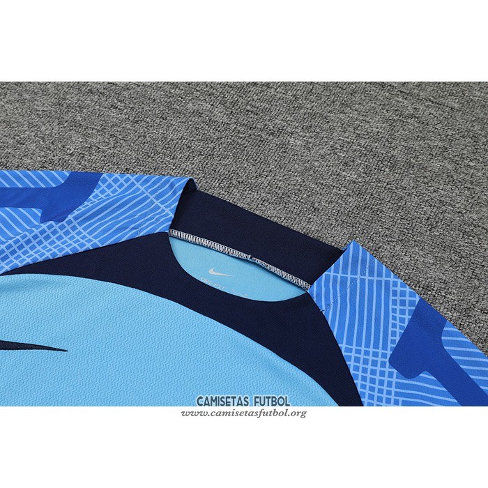 Chandal del Barcelona Manga Corta 2022/2023 Azul - Pantalon Corto